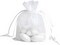 White Organza Drawstring Bags 3" x 4" – 10 Pack Sheer Favor Pouches for Crafts, Gifts & Classroom Use